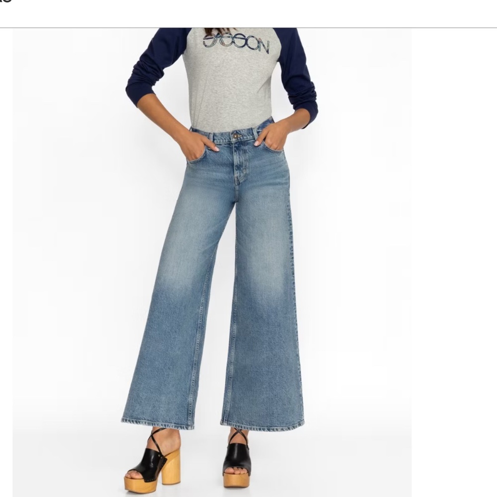 JOHNNY WAS Mademoiselle wide leg jeans SASSON SIZE 26 NWT